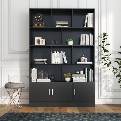 Modern Cube Storage Bookcase with Cabinet,