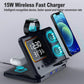 5-in-1 wireless charging station with alarm clock
