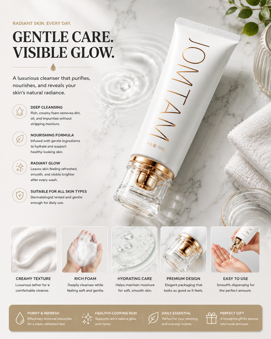 Amino Acid Facial Cleanser – Gentle Hydrating Face Wash for Fresh, Healthy-Looking Skin