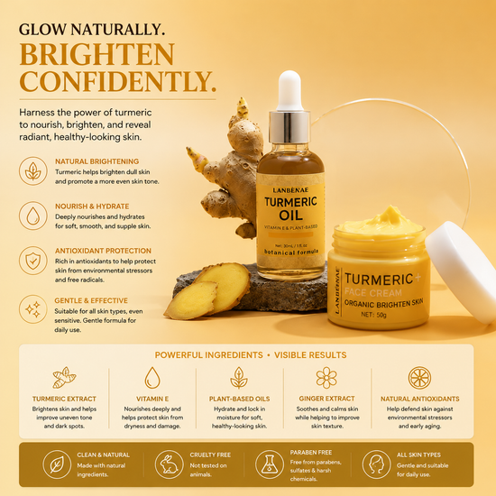 Turmeric Brightening Skincare Set – Complete Glow & Radiance Skincare Routine with Turmeric Extract