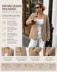 Women’s Chic Khaki Button Blazer – Elegant Tailored Long Sleeve Business Casual Blazer for Office & Everyday Wear