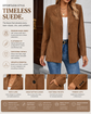 Women’s Coffee Brown Single-Button Blazer Jacket – Elegant Business Casual Blazer for Office, Work & Everyday Chic Style