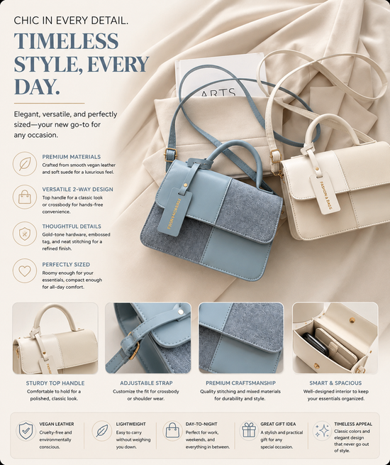 Textured Patchwork Leather Tote Bag – Fashion Shoulder Handbag for Women, Large Capacity Everyday Work & Travel Purse