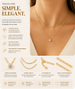 14K Gold Plated Solitaire CZ Pendant Necklace – Elegant Diamond-Style Cubic Zirconia Choker Jewelry for Women