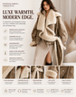 Women’s Sand Leather Jacket with Detachable Fur Collar – Stylish Winter Moto Jacket for Chic Cold Weather Outfits