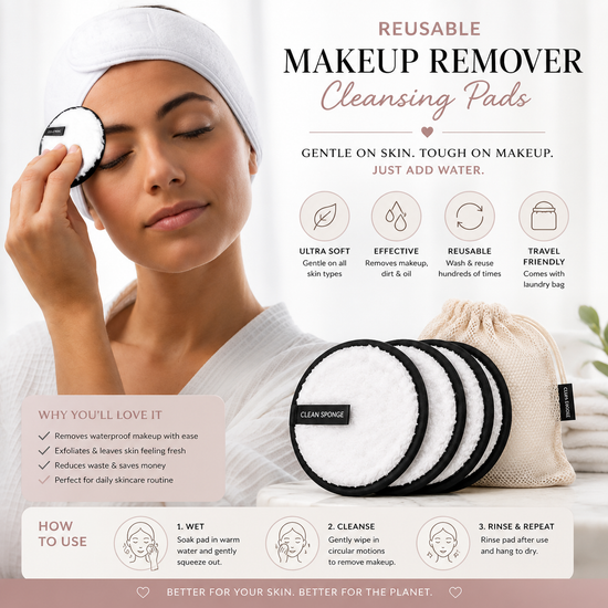 3-Piece Spa Headband & Makeup Puff Set – Soft Beauty Accessories for Your Skincare Routine