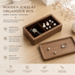 Luxury Wooden Jewelry Box – Magnetic Travel Organizer for Rings, Earrings & Necklaces
