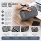 Travel Cable Organizer Bag – Portable Electronic Accessories Storage Case