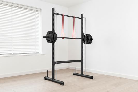 Adjustable Squat Rack & Pull-Up Bar Home Gym Station