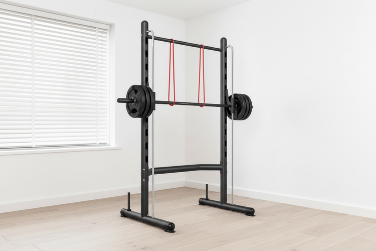Adjustable Squat Rack & Pull-Up Bar Home Gym Station