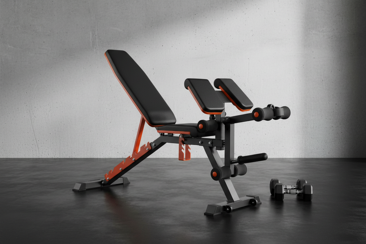 DAV Adjustable Preacher Curl Weight Bench