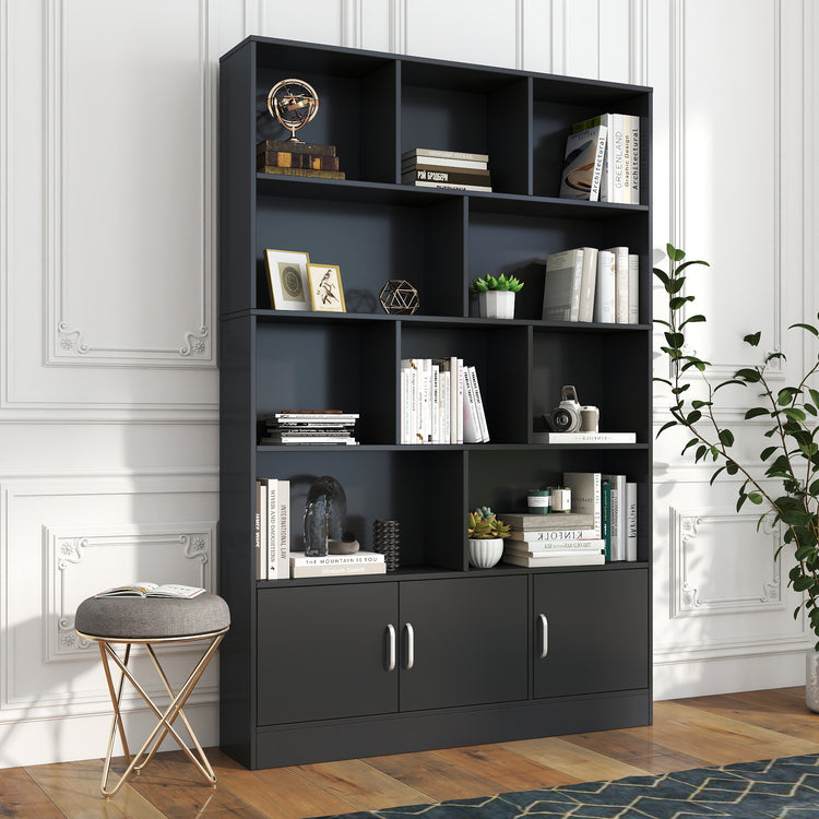 Modern Cube Storage Bookcase with Cabinet,